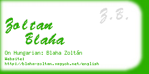 zoltan blaha business card