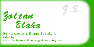 zoltan blaha business card